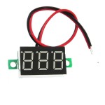 Digital Voltmeter with blue LEDs, 3.5 - 30 V, black, 3-digit and 2-wire